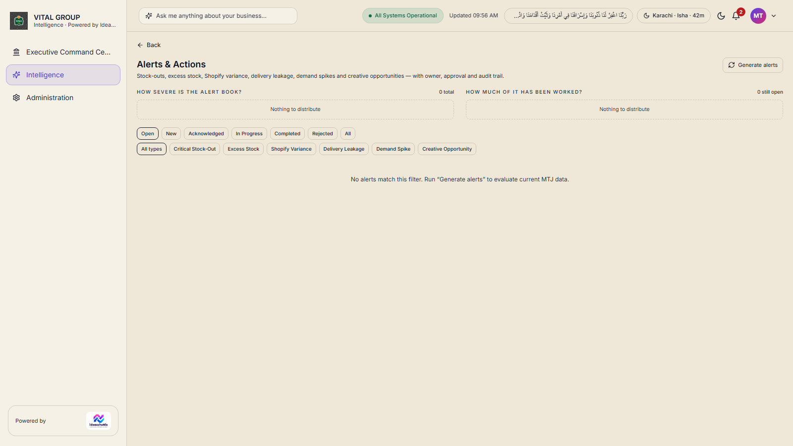 Alerts and Actions